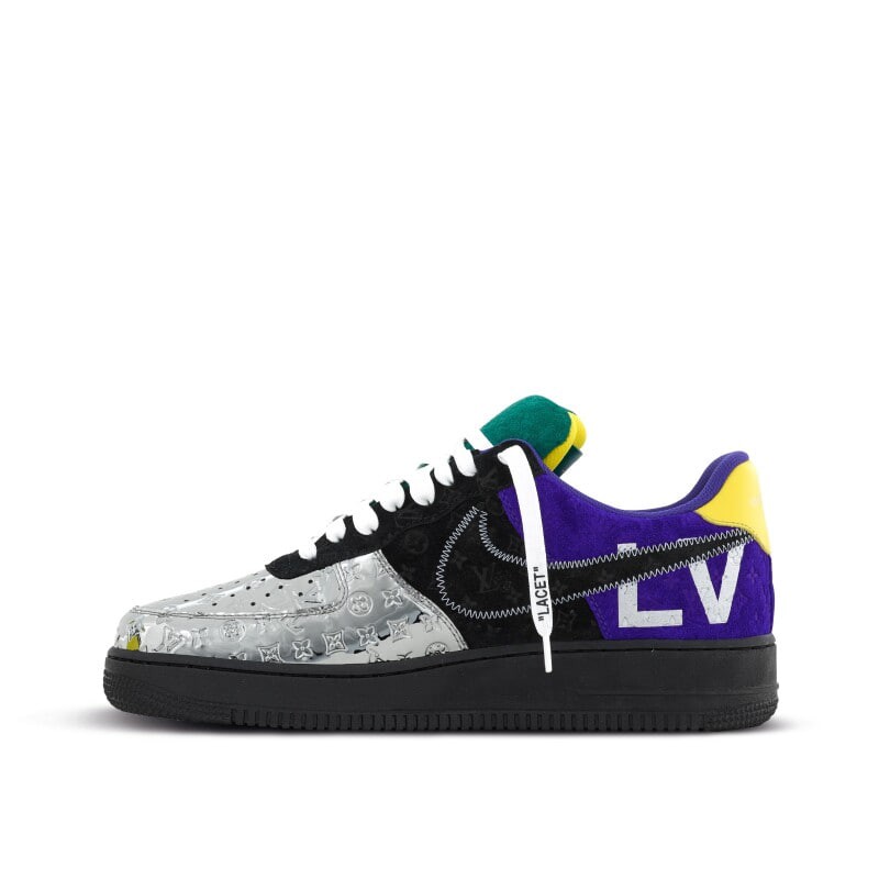 Louis Vuitton x Nike Air Force 1 Chrome Toe | Size 8.5